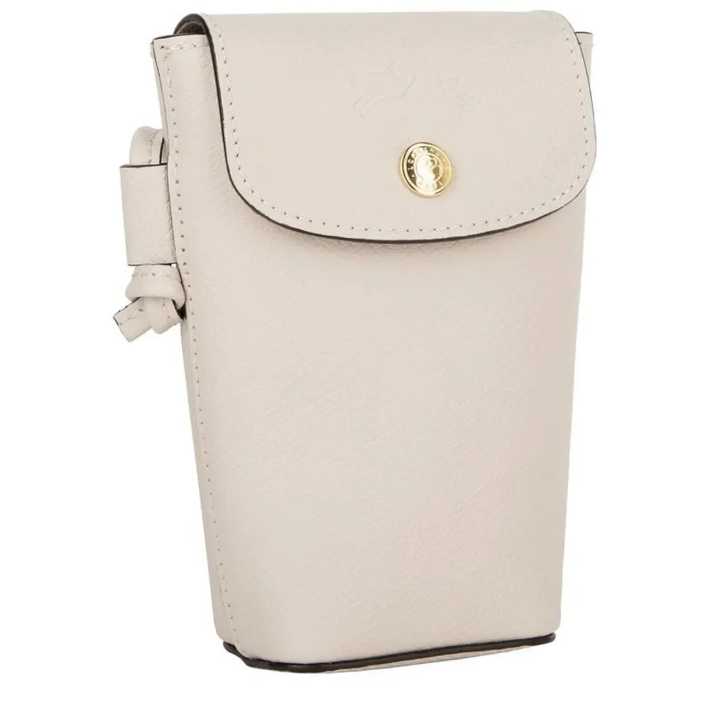 Longchamp Épure Leather Phone Case, White_2